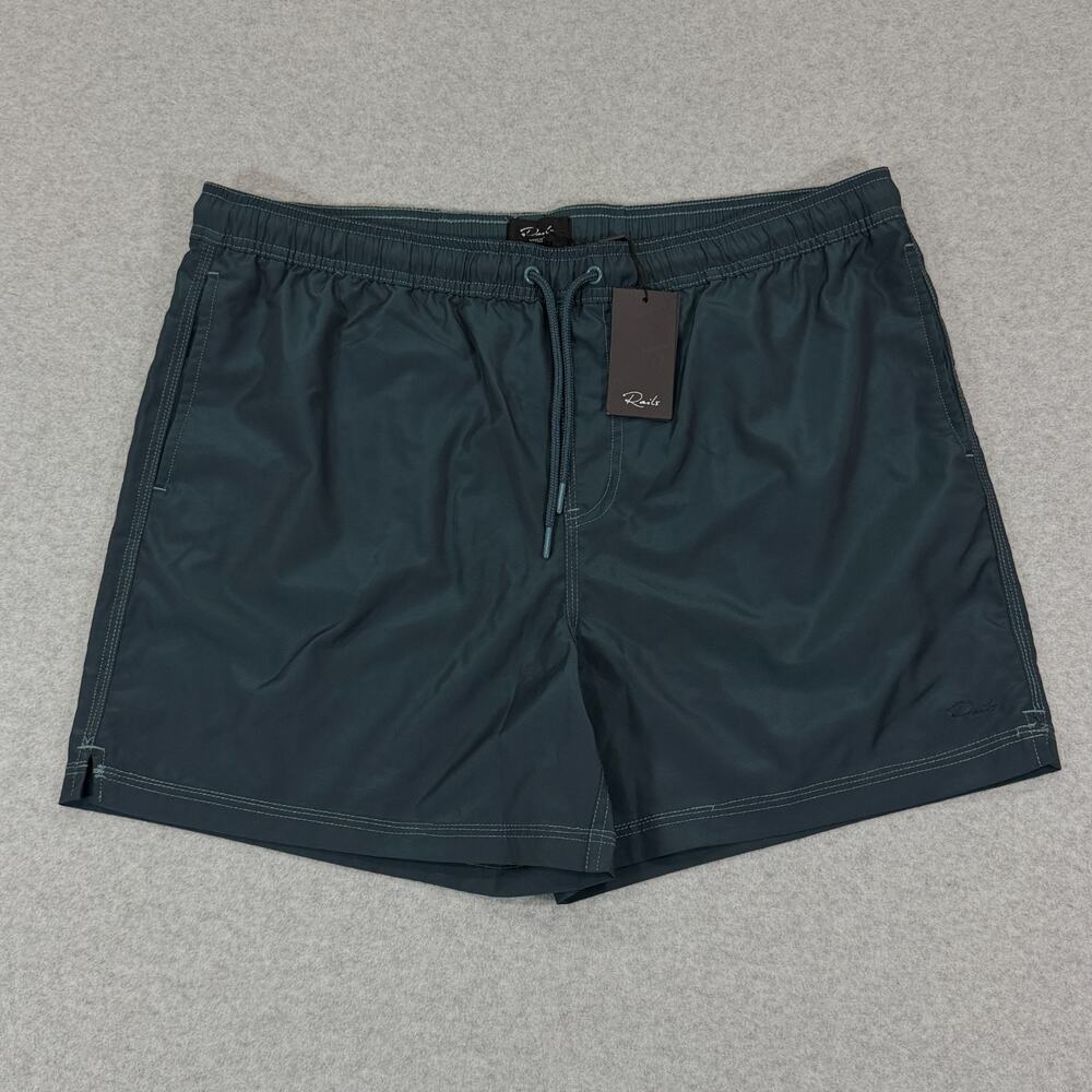 Rails Mens La Brea Swim Trunks Board Shorts Dark Aegean Blue Green XL $98 NWT